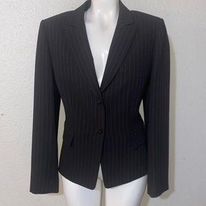 NEW Tahari 3 piece Brown Pin Stripe Lined, Fitted, Skirt Suit - Size 8